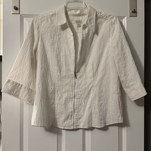 Christopher & Banks Ivory Textured Top